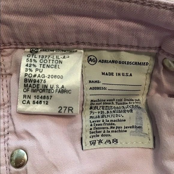 AG Adriano Goldschmied The Stevie Ankle blush pink jeans - Picture 9 of 15